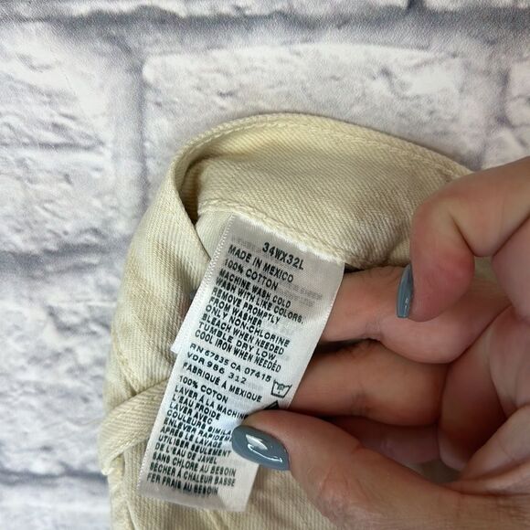 Nautica Men’s Ivory Straight Fit Jeans Size 34x32 - Picture 8 of 9